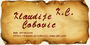 Klaudije Čobović vizit kartica
